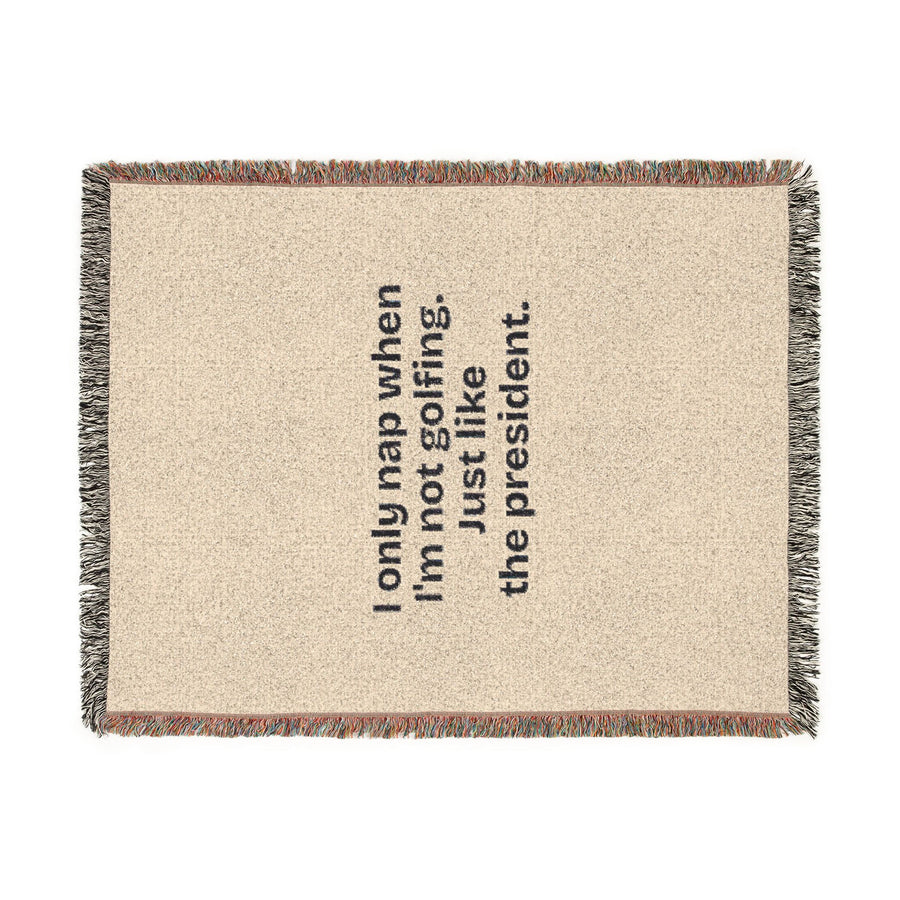 Nap While Not Golfing - Woven Blanket